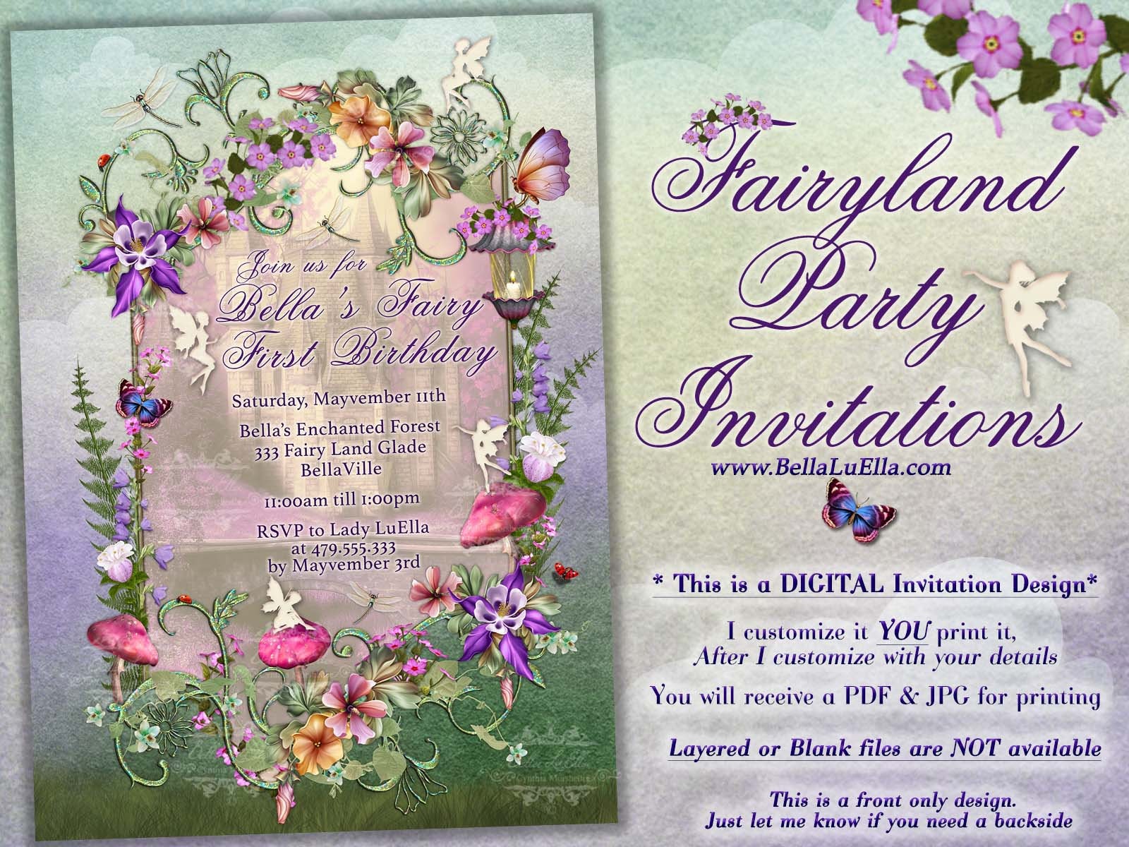 blank-enchanted-forest-invitation-template