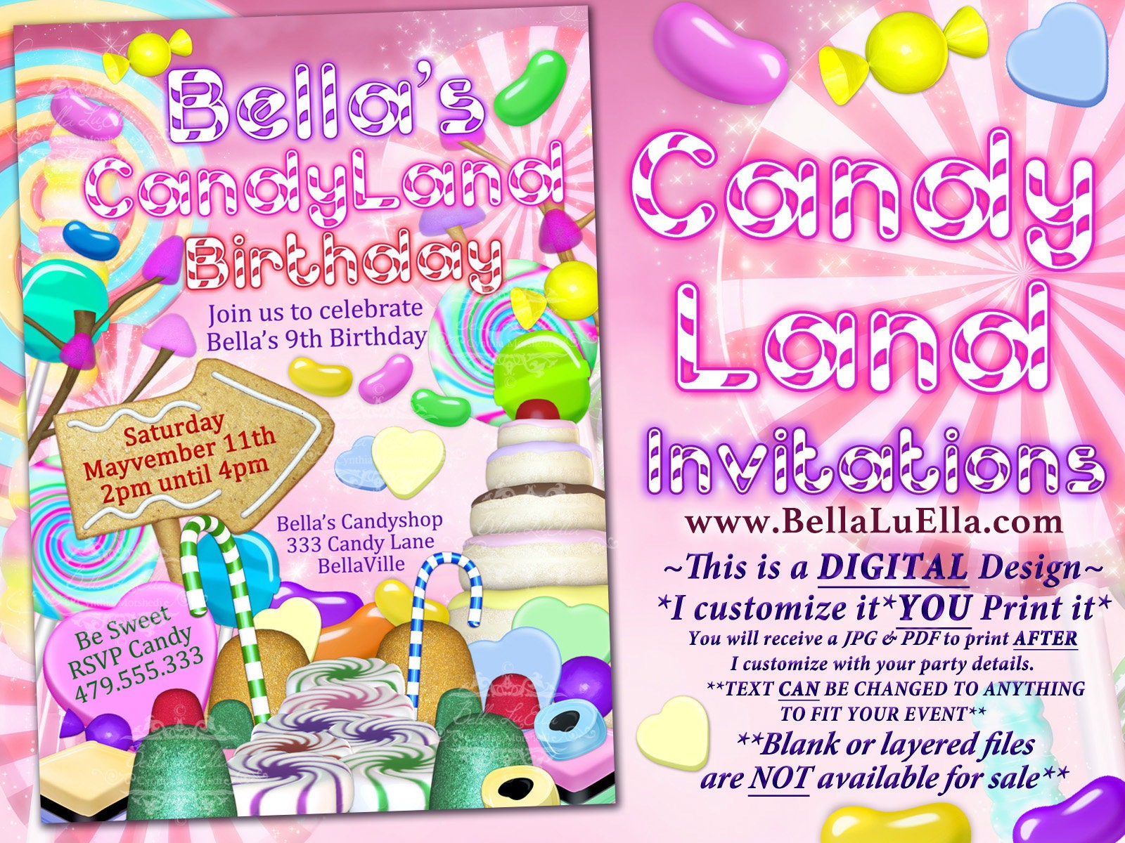 Candyland Birthday Party Invitation Candies Birthday Candy Land Invitation Sweets Lollies Candy Jellybeans Sweets Party Candyland Birthday Party Invitation Candies Birthday Candy Land Invitation Sweets Lollies Candy Jellybeans Sweets Party