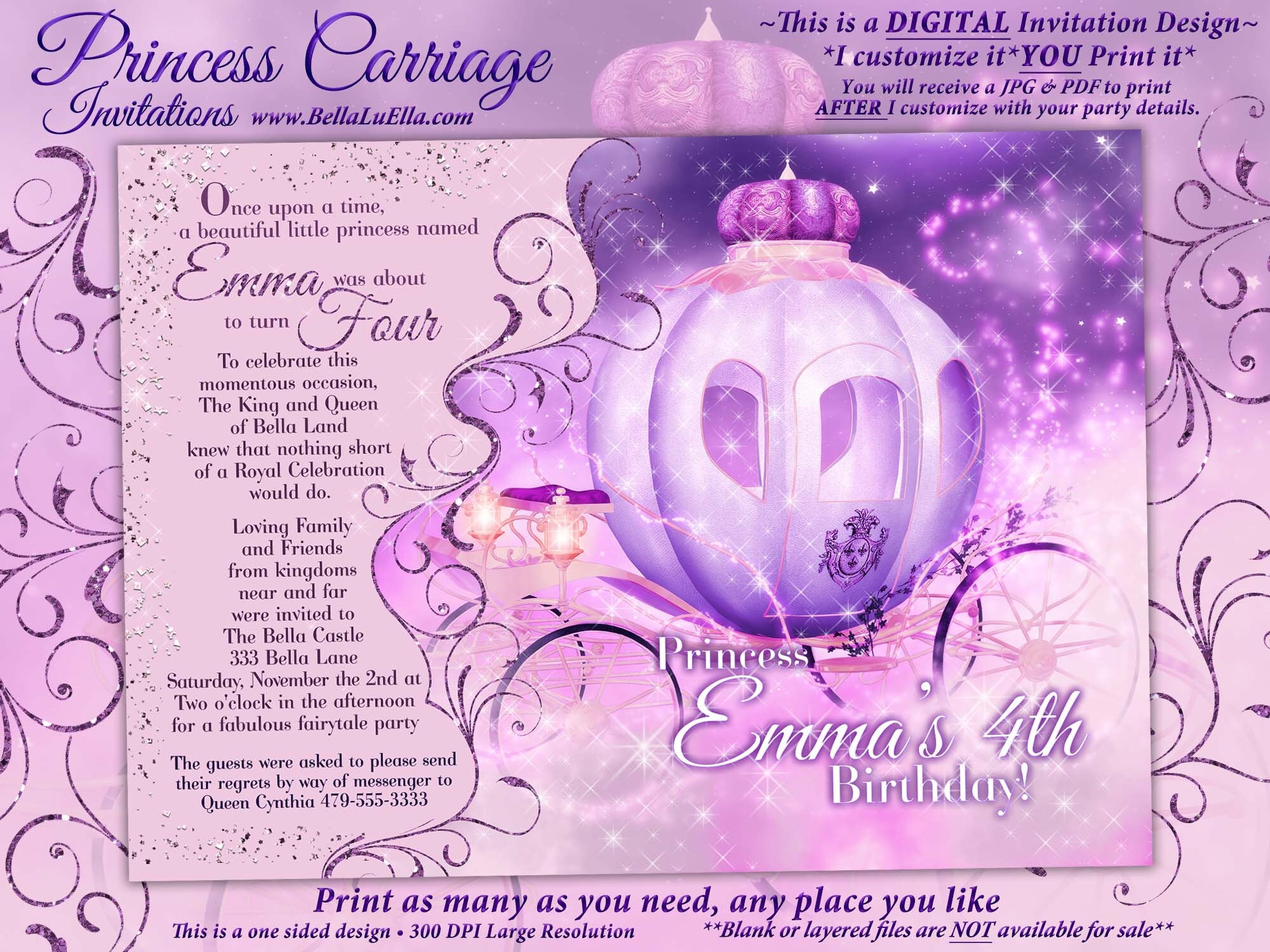 Free Free 230 Princess Carriage Invitation Template SVG PNG EPS DXF File