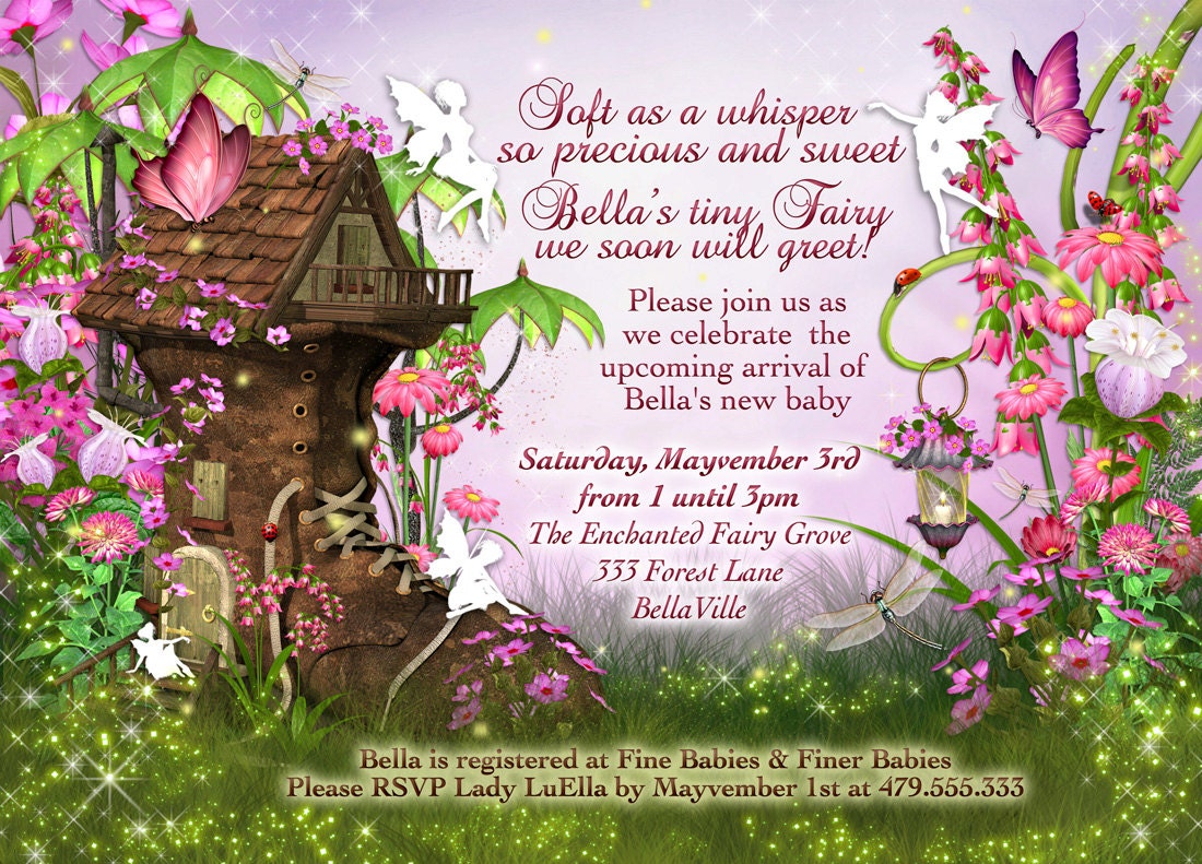 fairytale baby shower invitations
