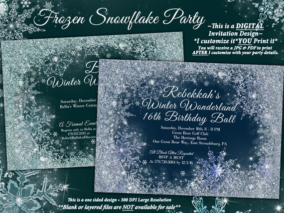 frozen winter wonderland party winter snowflake ball etsy