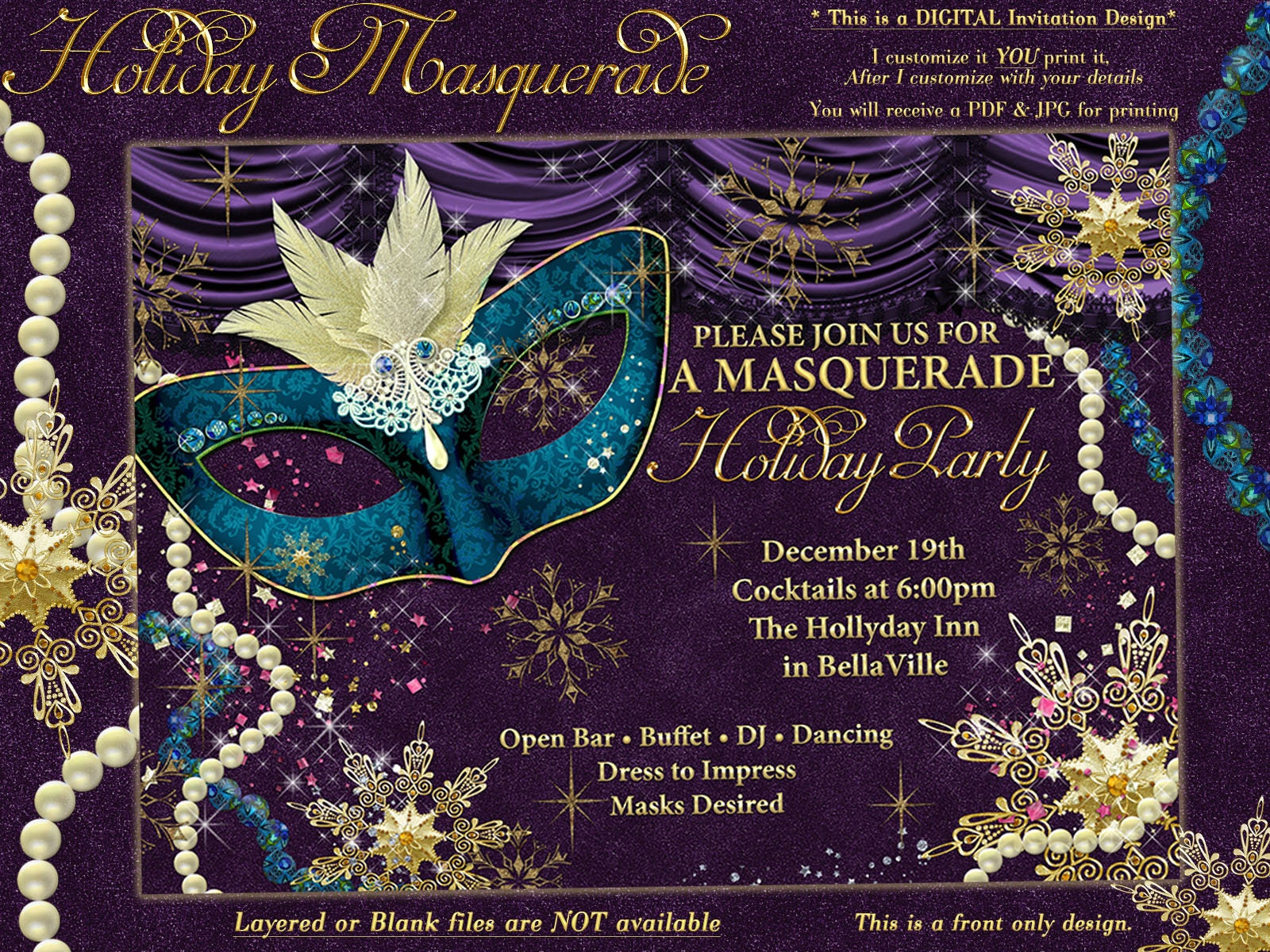 Masquerade Party Masquerade Invitation Snowflake Masquerade Etsy Masquerade Party Masquerade Invitation Snowflake Masquerade Etsy