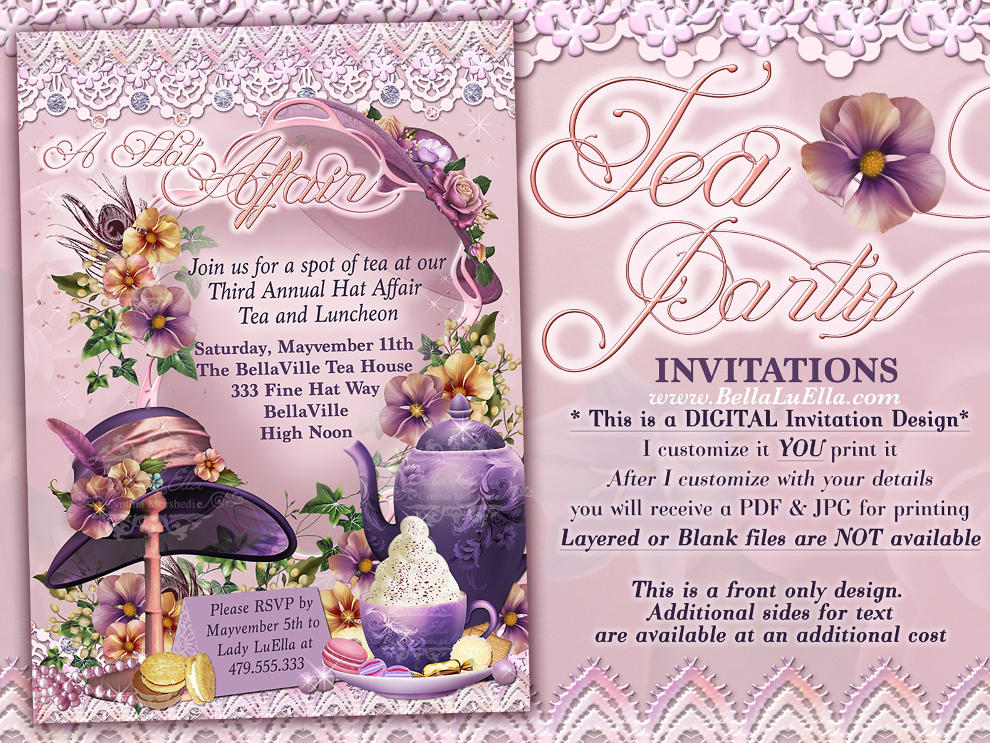 Hat Tea Invitation at Hudson Facy blog