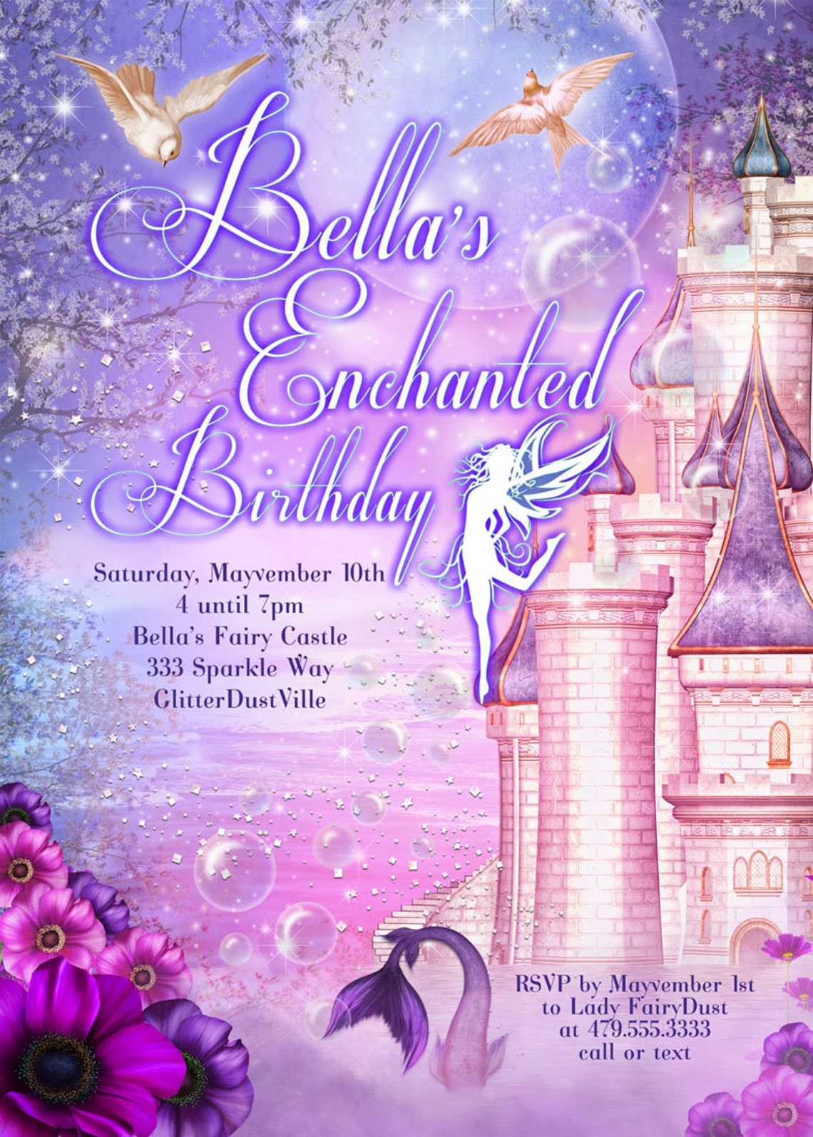 fairy-princess-party-invitation-birthday-party-invitations-etsy