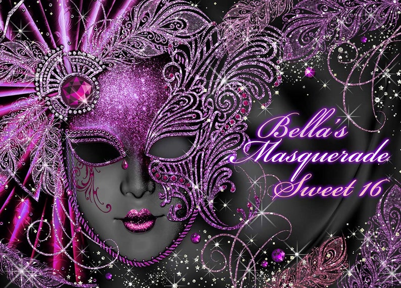 Sweet 16 Masquerade Party Masquerade Party Invitation Mardi | Etsy