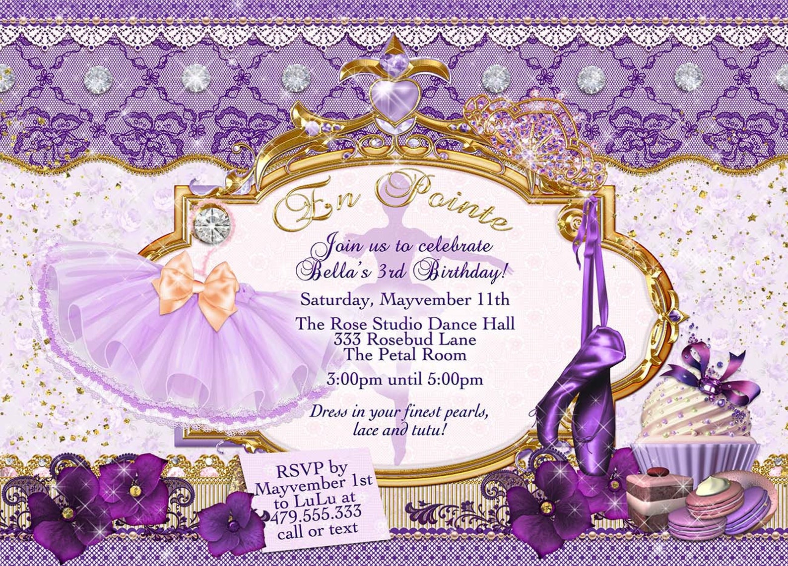 ballet birthday, ballerina birthday, birthday party invitation, ballet themed party, girls birthday party