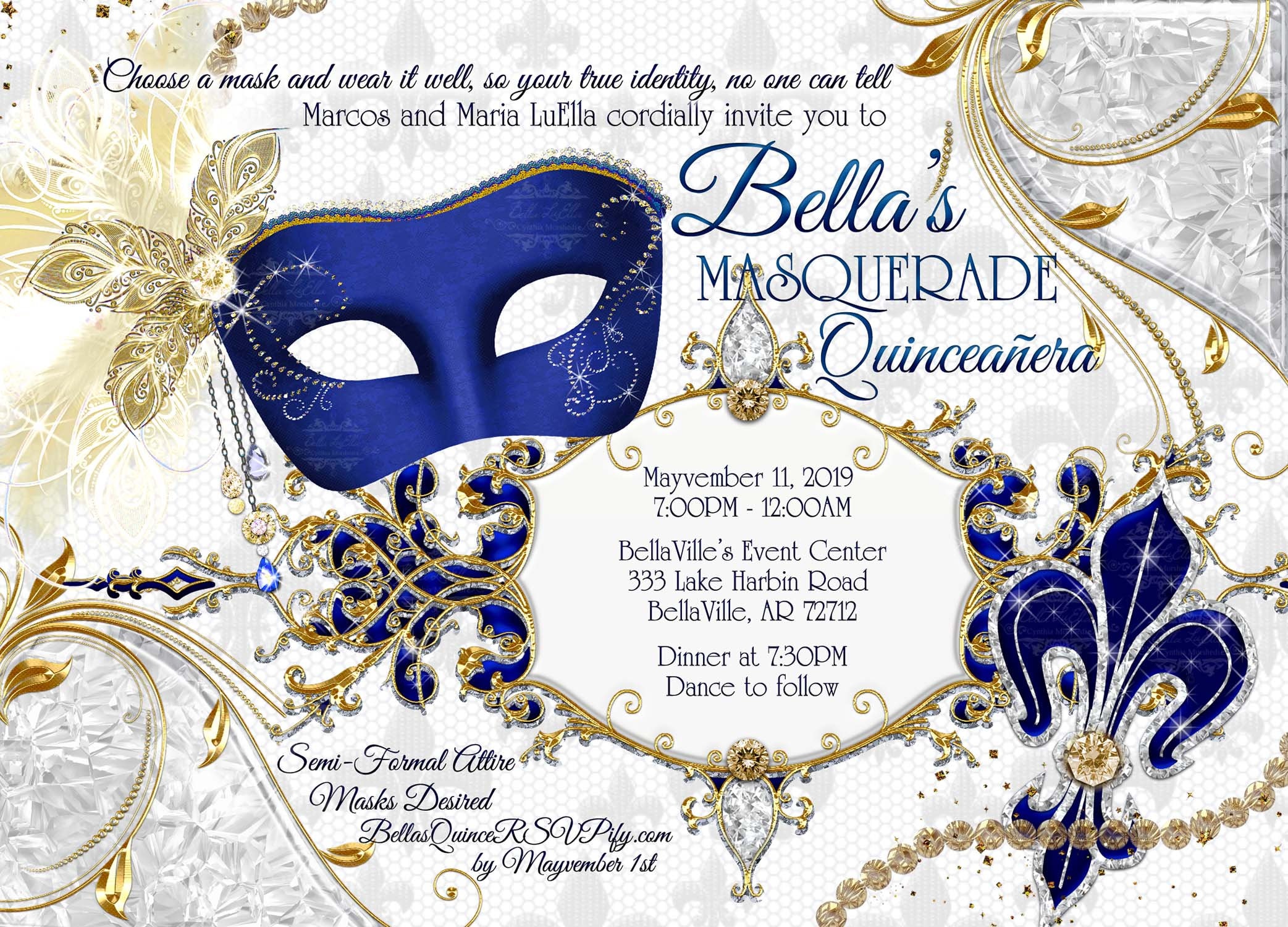 Any Age Masquerade Ball Birthday Invitation 911 any-age-masquerade-ball-birthday-invitation-911