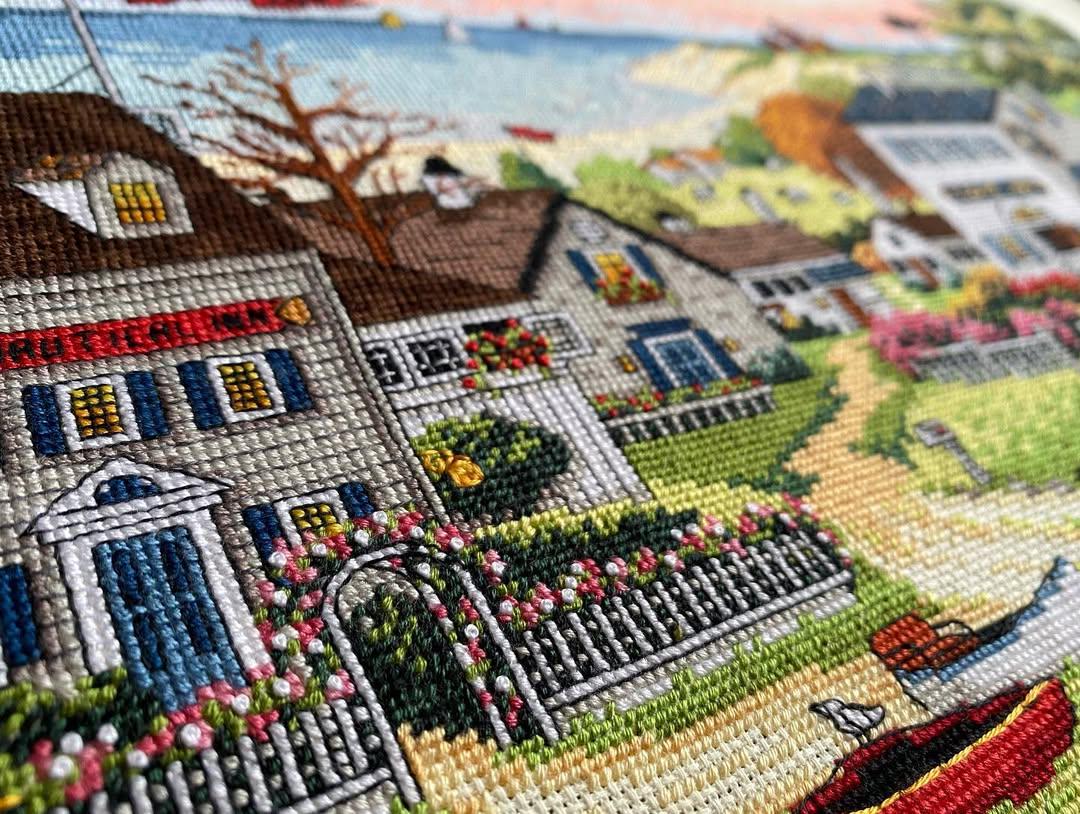 Cross Stitch Pattern Cozy Cove, PDF+XSD SAGA, Summer Landscape, Cottage ...