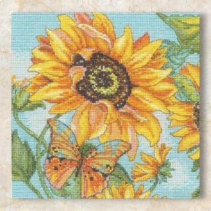 Digital Cross Stitch Pattern Sunflowers, PDF + XSD SAGA, Summer Landscape, Sunshine Bouquet, Garden, Flowers Cross Stitch, Instant Download