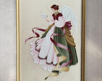 Patrón de punto de cruz digital Ángel de la Gracia, PDF + xsd SAGA, Gráfico de punto de cruz Ángel Bordado, Mujer, Dama, Señorita, Punto de cruz religioso