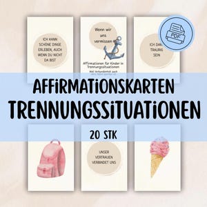 Affirmations Children Separation Feelings PDF Resilience Emotional Development Kindergarten Daycare Self-Confidence Farewell Loss Courage Strength