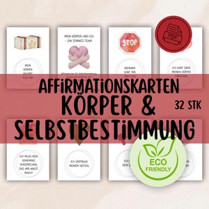 Kinderrechte Affirmationen Selbstbestimmung Körperwahrnehmung Achtsamkeit Respekt nachhaltig PDF Karten Kinder Kita Grundschule Geschenk