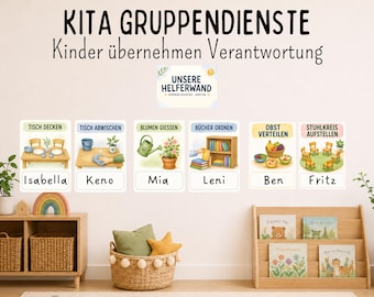 Helper wall for the daycare center | Children's responsibility | Independence | Participation | Morning circle | Daily group structure | Participation