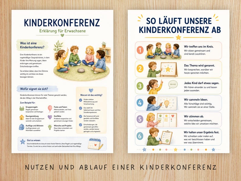 Children's Conference Starter Set | Complete Set | for Daycare Centers | Children's Parliament | Participation & Co-determination | Morning Circle | Decision-making image 8