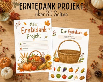 Harvest Festival Project Booklet | for children | for autumn | in kindergarten | learning pages | autumn morning circle | project | season | materials
