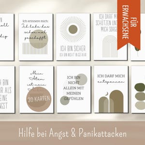 30 cartes d'affirmations pour l'anxiété et les crises de panique chez l'adulte, affirmations positives pour les crises de panique, cartes pour la paix intérieure, PDF