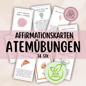 Sustainable Affirmations Children Self-Regulation Mindfulness Emotions Calming Courage Concentration Daycare Kindergarten Cards PDF Download