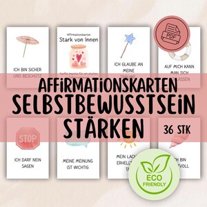 Sustainable Affirmations Children Self-Confidence Self-Love Affirmations Focus Back to School Gift Class 1 Self-Care Mindfulness PDF