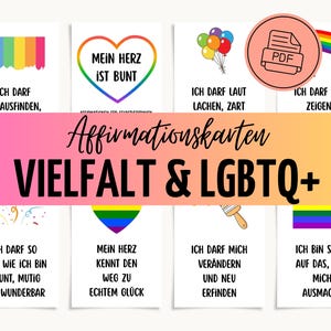 30 affirmations Enfants Diversité LGBTQ+ Confiance en soi Identité Droits des enfants Sentiments Cartes de pleine conscience Autonomisation scolaire Télécharger PDF