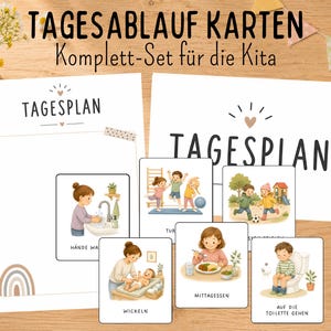 Tarjetas ilustradas de rutinas diarias para guardería | para el círculo matutino, plan diario y rutinas | Guardería, jardín de infancia, preescolar (PDF) | Plan diario | Estructura diaria | Transiciones