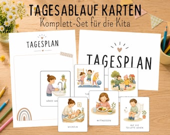 Daily Routine Picture Cards for Daycare | for Morning Circle, Daily Plan & Routines | Daycare, Nursery, Preschool PDF | Daily Plan | Daily Structure | Transitions