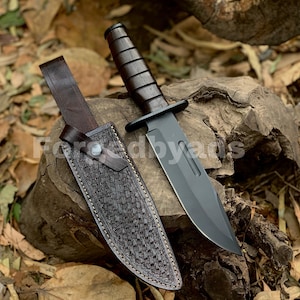 Handmade Hunting Knife With Leather Sheath Gift For Him, Christmas Gift