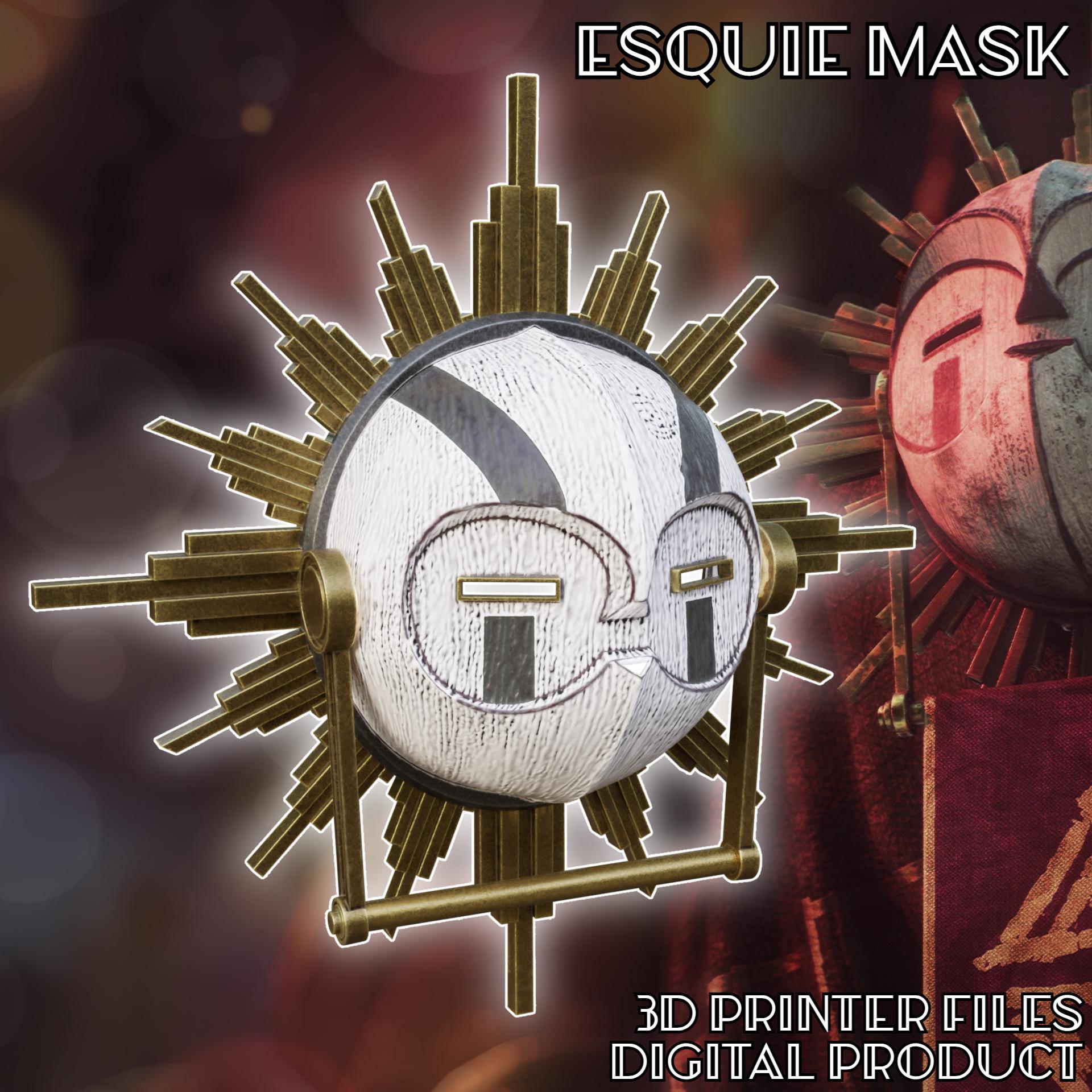 Esquie Cosplay Wallmount Mask Clair Obscur Expedition 33 3D