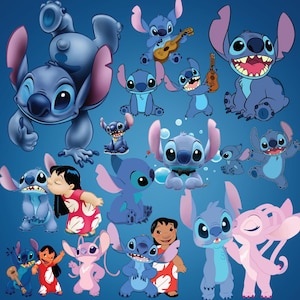 Cartoon Trending Character PNG Bundle, Cute Stitch Png, Sublimation Designs for Kids Birthday Shirt, Funny Cartoon Png , Blue Monster Png
