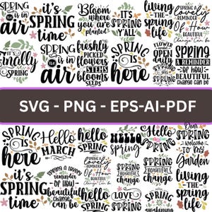 Spring Svg Bundle, Hello Spring Svg, Spring Is Here Svg, Spring Png Welcome Spring Svg Spring Sign Svg Spring Shirt Svg Cut Files For Cricut