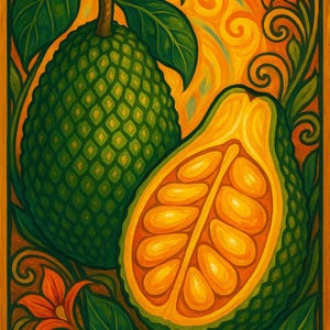 Jackfruit - Wall art - &quot;Abstract Fruits Collection&quot; - digital print