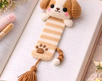 Crochet Dog Bookmark Pattern – Amigurumi Page Marker (PDF Download)