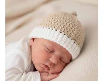 Haakpatroon newborn beanie | Easy uniseks babymutsje (pdf)
