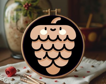 Pinecone Cross Stitch Pattern - Pinecone - Instant Download PDF