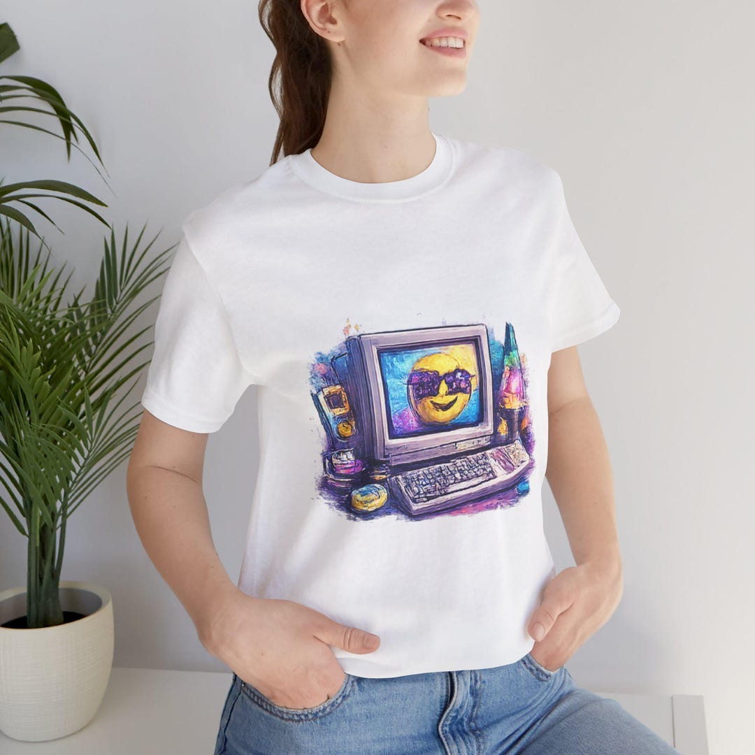 Retro Computer Smiley Face Tee | Vintage PC, Lava Lamp, 90s Vaporwave ...