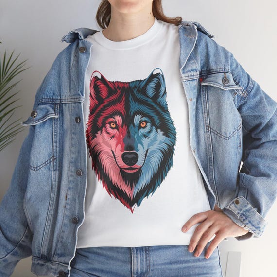Wolf Graphic Tee, Unisex Heavy Cotton, Nature Lover Gift
