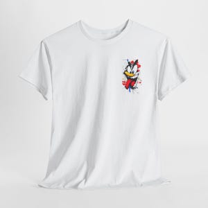 Retro Cartoon Graphic Tee, Zabawny Unisex Cotton T-Shirt, Prezent dla Graczy, Koszulka Urodzinowa, Odzież Popkulturowa, Top W Stylu Vintage