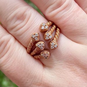 Judith Ripka Signed Sterling Silver CZ Heart Ring Marked 925 Thailand Size 9.5