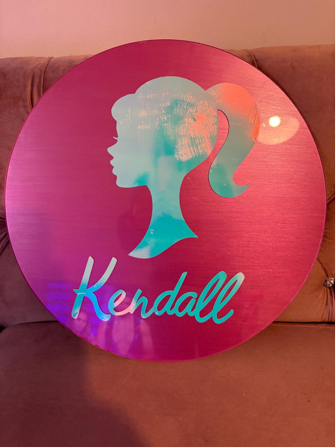 Custom Barbie Inspired Name Sign | Personalise Pink Kids Room Decor ...