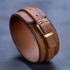 Personalized Leather Bracelet for Men | Custom Engraved Leather Cuff | Adjustable Brown Wrap Bracelet | Gift for Him | Mens Jewelry