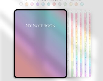 Digital Notebook | Goodnotes Notebook for iPad & Android with tabs, Digital Note paper Templates, Digital Journal, Student Notebook Template