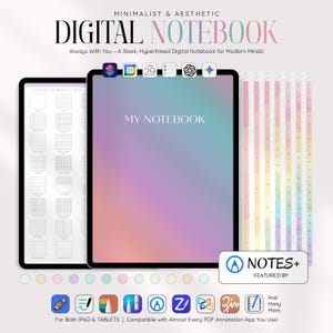Digital Student Notebook for iPad & Android | CHATGPT Integration | Dotted, Grid, Lined, Cornell Note Paper Template | Goodnotes Notability