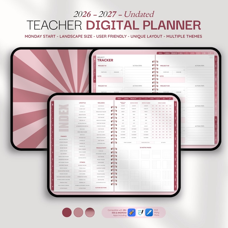 26 27 Teacher Planner - Etsy
