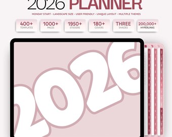 2026 Digitale planner 2027 | Alles-in-één Goodnotes-sjabloon | Dagelijkse, wekelijkse en maandelijkse planner | Direct downloaden