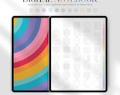 Digital Student Notebook With Tabs | Goodnotes Notetaking Template | Dotted, Grid, Lined, Cornell Journal for iPad/Android, Instant Download