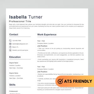 ATS Friendly Resume Template for MS Word, Google Docs, Mac Pages, Simple Resume, ATS Compatible Resume Template, Basic Resume, 2025 Resume