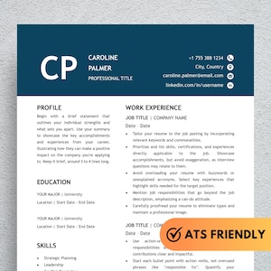 ATS-vriendelijke cv-sjabloon Word, Pages, Google Docs, ATS-cv-sjabloon, minimalistisch cv, eenvoudig cv, ATS-compatibel eenvoudig eenvoudig cv