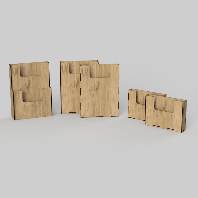 A5 Document Rack Laser Cut File – A4/A5 Document Holder, Wall Display (digital Download ...