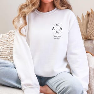 Personalisiertes Mama Sweatshirt, Mutter Geschenkidee, Mama Geschenk, erster Muttertag, Muttertagsgeschenk, Weihnachtsgeschenk