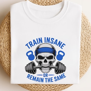 Train Insane Gym T-Shirt, Graphic Tee, Gift for Gym Lovers, Workout Design Shirt, Gymrats Apparel