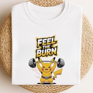 Feel The Burn T-Shirt, Gym Shirt, Graphic Design Tee, Gymrats Gift, Workout Shirt, Fitness Design, Motivational Apparel
